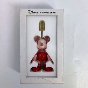 BaubleBar x Disney Mickey Pink Colorblock Enamel‎ Bag Charm